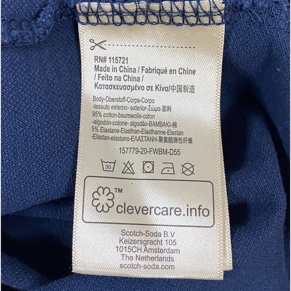 Scotch & Soda Boys Navy Blue Longsleeve Polo Size 4 - Picture 5 of 6